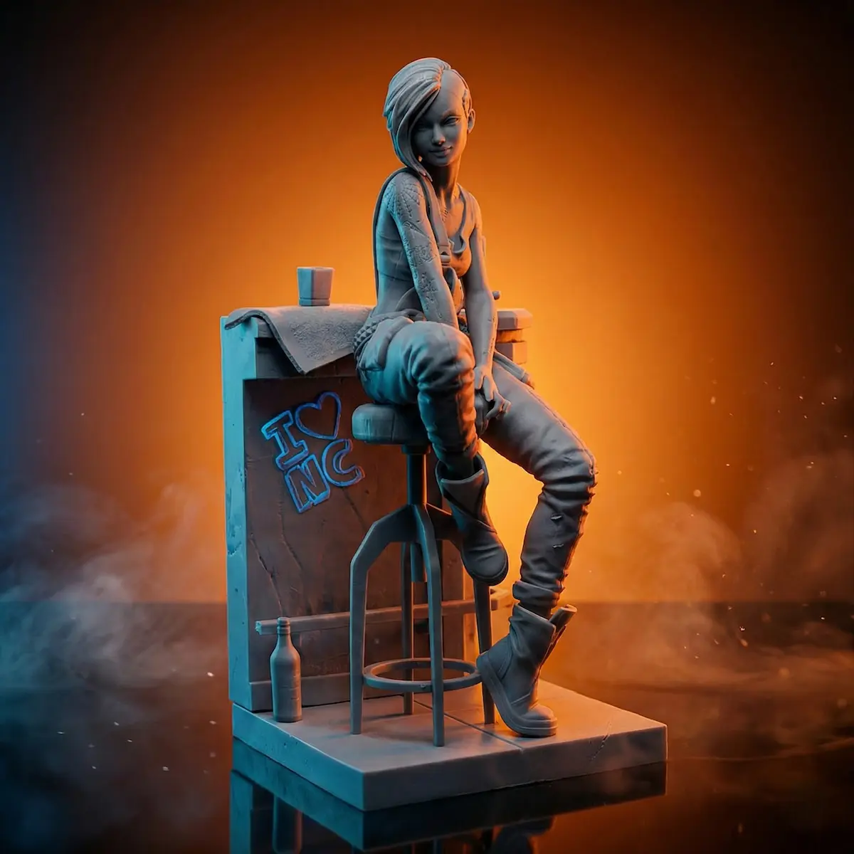 Detalle de escultura en resina